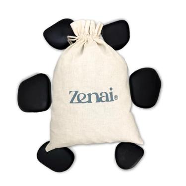 Imagem de Zenai - Kit Pedras Quentes Vulcânicas | Basalto | 100% Natural | Massagem (1, Unidade, 6)