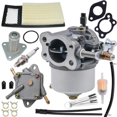 Imagem de JDLLONG Carburador adequado para carrinho de golfe EZGO Gas Car 350cc Robin TXT Medalist 4 ciclos Workhorse ST350 Carb Red Hawk CARB-016A 520-184 72021-G01 substitui 72558G05 com bomba de combustível e filtro de ar