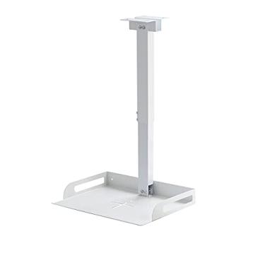 Imagem de Drsn Suporte universal de teto com bandeja para projetor/câmera, instalação sem orifícios, altura ajustável 29-56 cm, roteamento de cabo no tubo, montagem na parede/teto