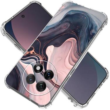 Imagem de CLATUK Capa para oneplus 13 mármore fina, antiqueda, à prova de choque, macia, à prova de choque, transparente, capa protetora de telefone 16,82 polegadas (noite)