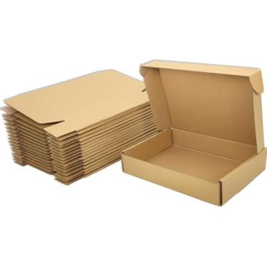 Imagem de Lmuze Pequenas Caixas de Remessa Marrons para Pequenas Empresas, Pacote de 25-8X5,5X1,6", Caixas de Papelão Ondulado para Correspondência, Embalagens, Artesanato, Presentes, Produtos para Presentear