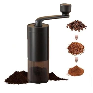 Imagem de Moedor de Grãos Café Manual Portátil com Manivela, Máquina de Moer com Núcleo Cerâmico Ajustável (Preto)