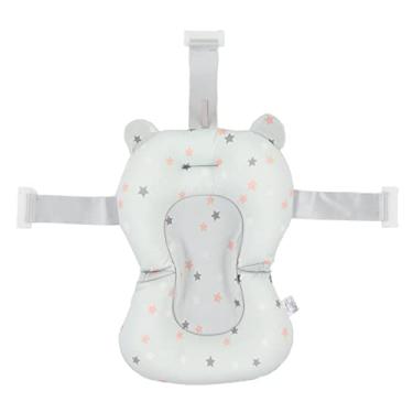Imagem de Almofada de assento de banho de bebê, tapete flutuante de suporte de banho dobrável, ajustável, almofada de assento de banheira para recém-nascido, antiderrapante, tapete de banheira de bebê para 0 a