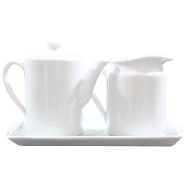Imagem de Jogo Café e Chá Mesa Posta, Bandeja + Bule bico longo 800ml + Jarra Le