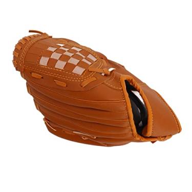 Imagem de Hóquei de Softball de Beisebol Fornece Luvas para Suas mãos. Prática Adulta do Basebol das Luvas 12.5In Brown Dos Esportes do Pvc (11,5 polegadas)