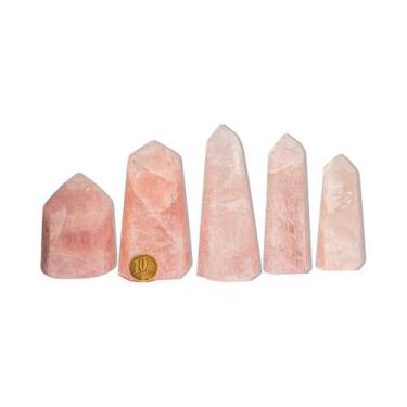 Imagem de 01 Kg Pontas Quartzo Rosa 10 a 350g Tipo A Gerador ATACADO - Cristaisd
