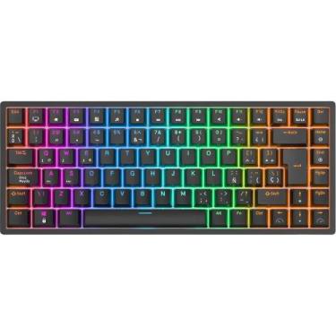 Imagem de Teclado Mecânico Royal Kludge RK84 75% Sem Fio Switch Brown, preto