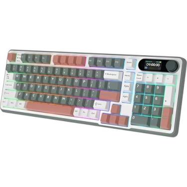 Imagem de Teclado Mecanico Royal Kludge RKS98 96% Sem Fio Switch Blue, arco iris