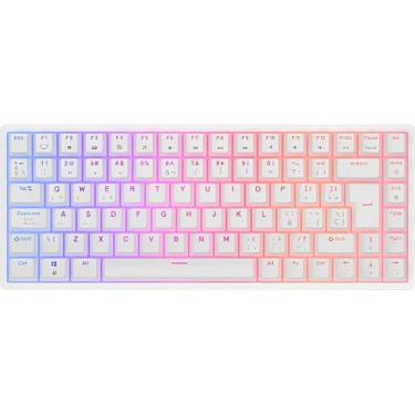 Imagem de Teclado Mecânico Royal Kludge RK84 75% Sem Fio Switch Brown, branco