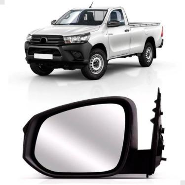 Imagem de Retrovisor Hilux 2016 A 2023 Fixo C/ Capa Preta - SP ACESSÓRIOS, Esque