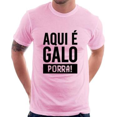 Imagem de Camiseta Aqui é galo  - Foca na Moda, Rosa bebê, G