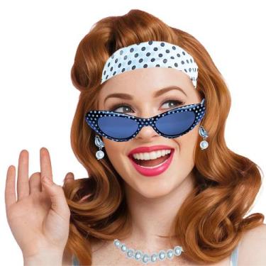 Imagem de Kit Acessório Fantasia Anos 60 Vintage Festa Carnaval: Faixas Cabelo +