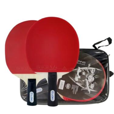 Imagem de 2x RAQUETES TÊNIS DE MESA K1000 PROFISSIONAL APROVADO ITTF PARA COMPETIÇÕES OFICIAIS + CAPA DE RAQUETE + 2 BOLAS LOKI (2x Classineta (Cabo Curto CS))