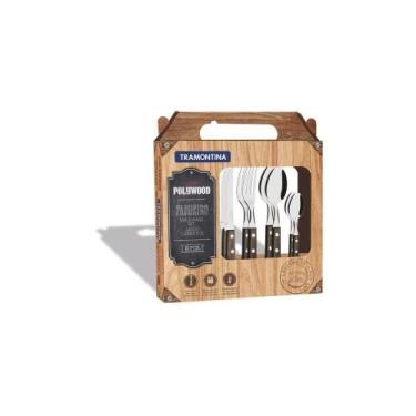 Imagem de Faqueiro Tramontina Polywood Com Lâminas Em Aço Inox E Cabos De Madeir