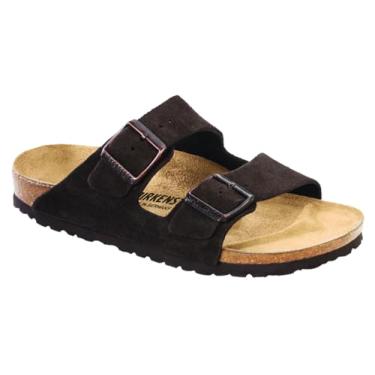 Imagem de Sand lia de couro unissex Birkenstock Arizona, Mocha, 7-7.5 Women/5-5.5 Men
