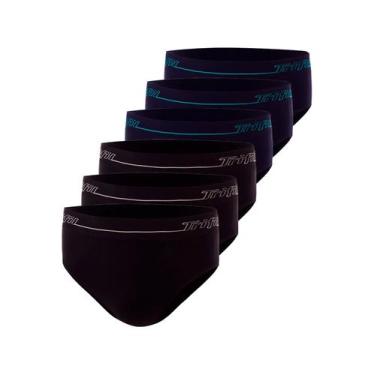 Imagem de Kit com 6 Cuecas Slip Trifil 0543 Colorido, Preto, M