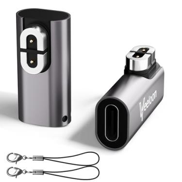 Imagem de Adaptador de carregador de substituição para fones de ouvido AfterShokz, carregador magnético USB C, conversor de ângulo reto e reto para fones de ouvido Shokz, para Aftershokz Aeropex, Shokz OpenRun