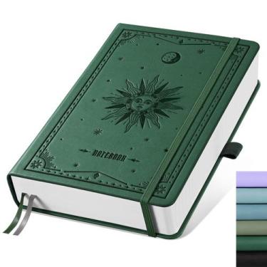 Imagem de Caderno EMSHOI Bullet Journal A5 - 320 Páginas, 100gsm, Verde Escuro