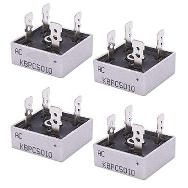 Imagem de Taiss 4Pcs Kbpc5010 Ponte Retificadora Ac Para Dc 1000V 50A Onda Completa Monofásica Caixa De Metal Ponte Retificadora