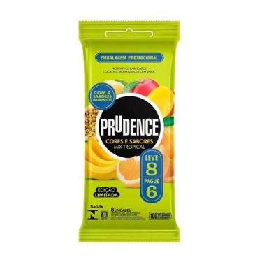 Imagem de Preservativos Lubrificados Prudence Cores E Sabores Mix Tropical 8 Uni