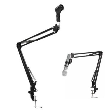 Imagem de Suporte Pedestal de Mesa Microfone Podcast Gravaçao Transmissao Articu