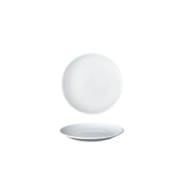 Imagem de Prato de osso de disco branco de porcelana sintética, prato de arroz refogado fast food-8107; disco branco de 17,78 cm