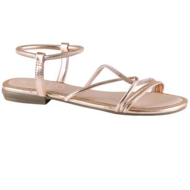 Imagem de Sandalia via uno rasteirinha ref 859002slavv feminino, Cobre, 38
