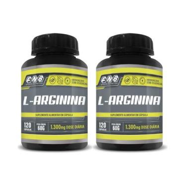Imagem de Kit 2x Suplemento Alimentar L Arginina 1300mg 120 cápsulas Flora Nativ