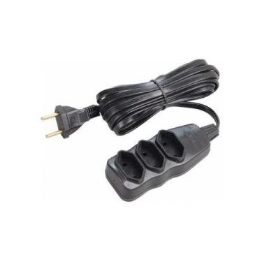 Imagem de Extensão Elétrica Retangular 10 metros Preta - F.C, Opção: Preto, Tama