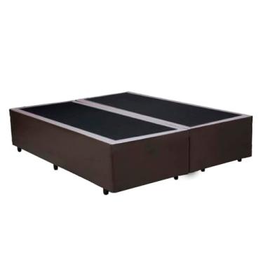 Imagem de Cama Box King Bipartido Marrom Sintetico 40x192x203 - F A Elegante