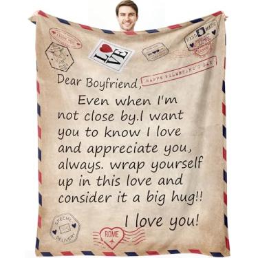 Imagem de HyggeHub Presentes para namorado, cobertor de namorada, presentes de namorado, melhores presentes de aniversário romântico sentimental de aniversário de dia dos namorados para ele namorado, cobertores