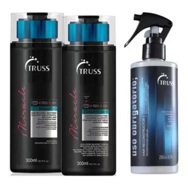 Imagem de Kit Truss - Shampoo Miracle 300ml, Condicionador Miracle 300ml + Uso O