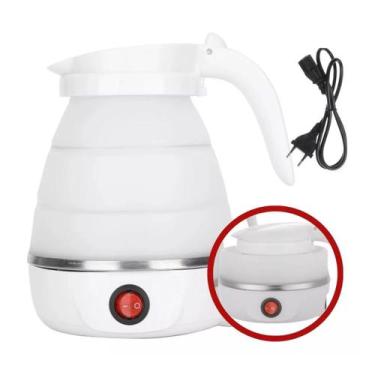 Imagem de Chaleira Jarra Elétrica Dobrável Silicone Viagens Portátil Bivolt - Dr