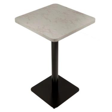 Imagem de Mesa Bistrô Alta Quadrada - Metalon Preto - Casa Decor Lis