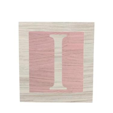 Imagem de Cubo Rosa Letra Branca com Aplique Festa Chá de Bebê Decoração 8x8x8 C