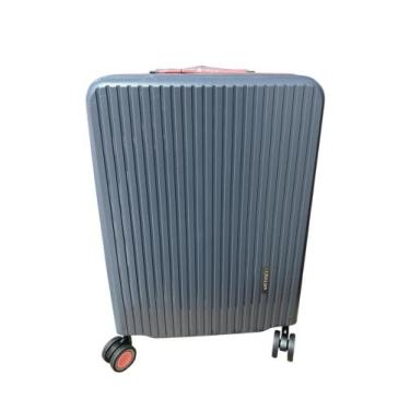 Imagem de Mala intract grafite cinza com rosa