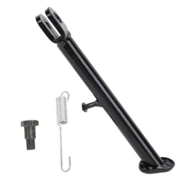 Imagem de Kickstand de Motocicleta de 225 Mm, Suporte Lateral Resistente à Liga de Metal para Z50 Z50A Z50J Z50R Com Inclinação de 45 Graus, Revestimento Preto, Parafusos de Fixação e