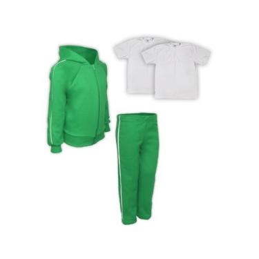 Imagem de Kit Conjunto de Frio Inverno Roupa Infantil Uniforme Escolar Moletom V