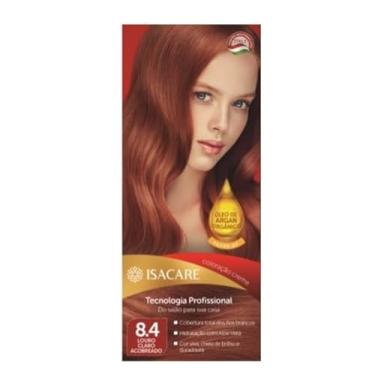 Imagem de Tintura Cabelos, 8.4 Louro Claro Acobreado, Isacare, 75 ml
