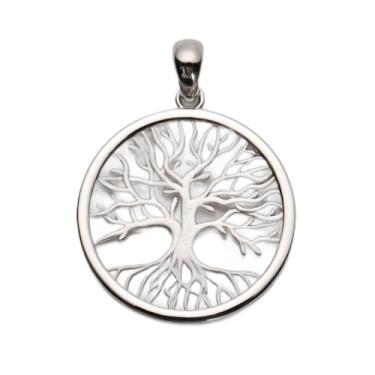 Imagem de seidayee Colar com pingente de prata esterlina árvore da vida com revestimento de ouro amarelo, branco e rosa, Banhado a ouro, Sem Pedra Preciosa