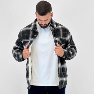 Imagem de Camisa Mormaii Xadrez Flanela com Sherpa Masculina-Masculino