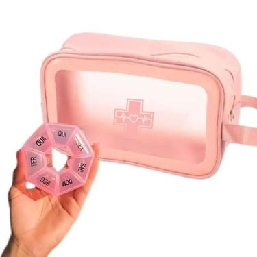 Imagem de Bolsa Medicamentos Impermeável Rosa C/Porta Comprimido - Mormino