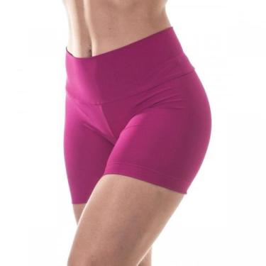 Imagem de Short Suplex Academia Fitness Feminino Cós Alto - Wolfox, Vinho, GG
