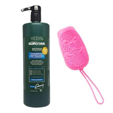 Imagem de Shampoo Guanxuma Force Antiqueda Cabelos Normais Redução de Queda e Fios Fortalecidos + Esponja de Banho de Silicone