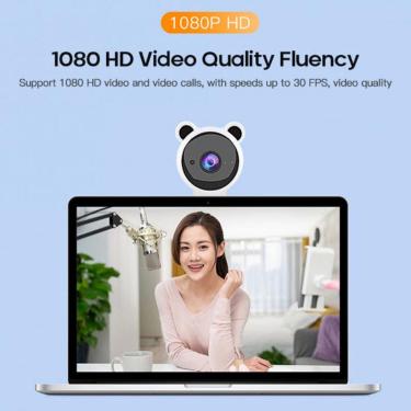 Imagem de Cute Panda HD 1080P Webcam Computador pc WebCamera com câmeras de microfone para transmissão ao vivo Vídeo Chamada trabalho conferência