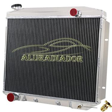 Imagem de AluRadiador Radiador de alumínio para 1957 1958 1959 Ford Fairlane Galaxie Ranchero/Mercury Montclair Monterey Park Lane 4.8L 5.1L 5.8L V8 Radiador a gás radiador de fluxo descendente de núcleo de 3