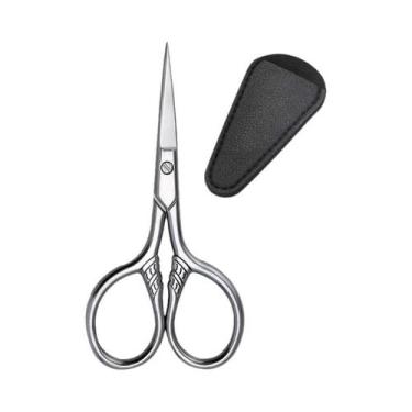 Imagem de Tesoura De Maquiagem De Aço Inoxidável Para Sobrancelhas, Manicure, Cu