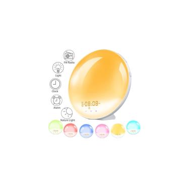 Imagem de Luz de despertador com simulador de nascer do sol