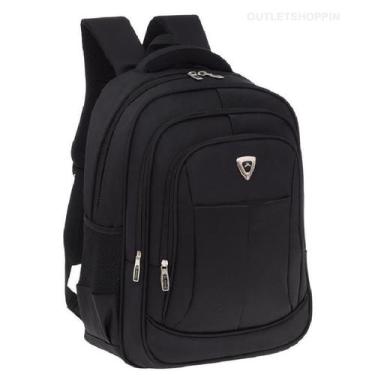 Imagem de Mochila Reforçada Executiva Preta Masculino/Feminino - Mundo Next