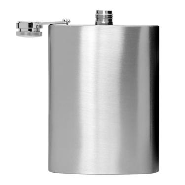 Imagem de Cantil de Bolso Frasco 220ml Whisky Garrafa Whiskeira Inox Porta Bebida Bar